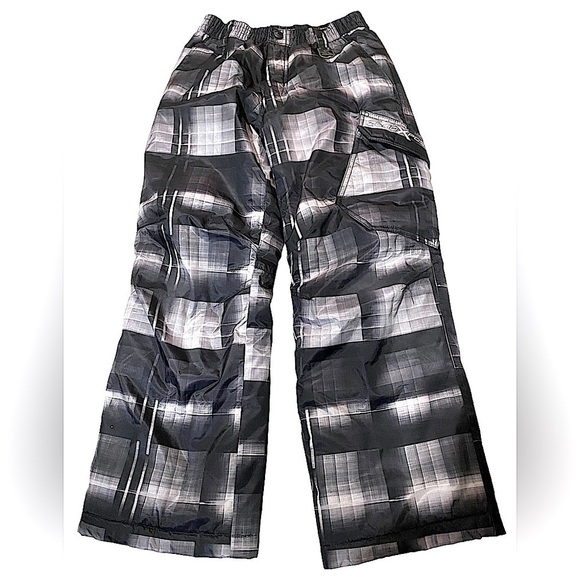 ZeroXposur Snowboard Ski Pants Youth Medium 10-12 Black Grey Winter Warm EUC - Picture 1 of 9